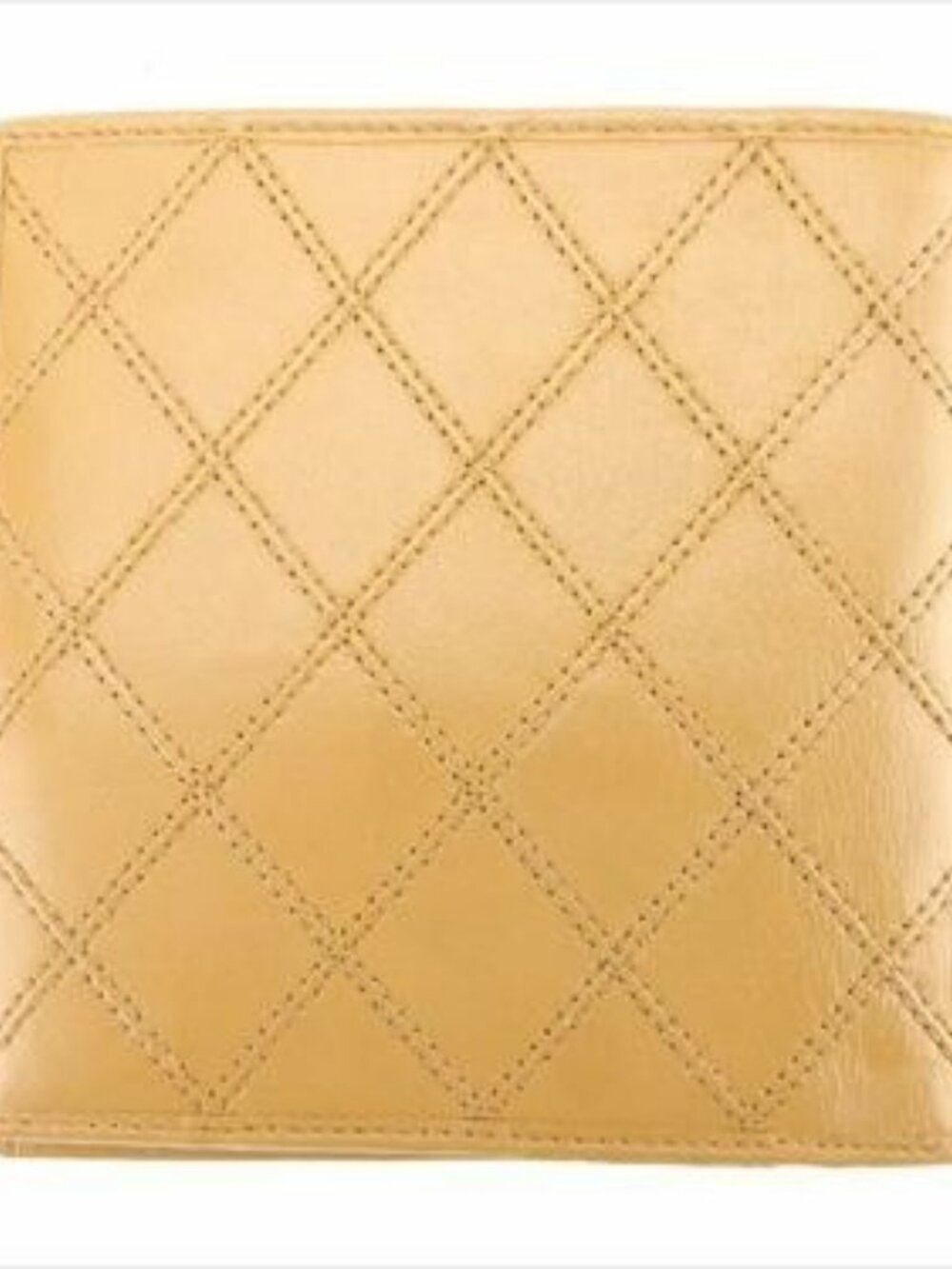 Chanel Bifold Beige leather Woman unisex Authentic Used T9265
